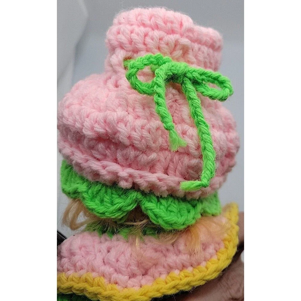 Hand Made Strawberry Shortcake Crocheted Doll Bubble Gum 12